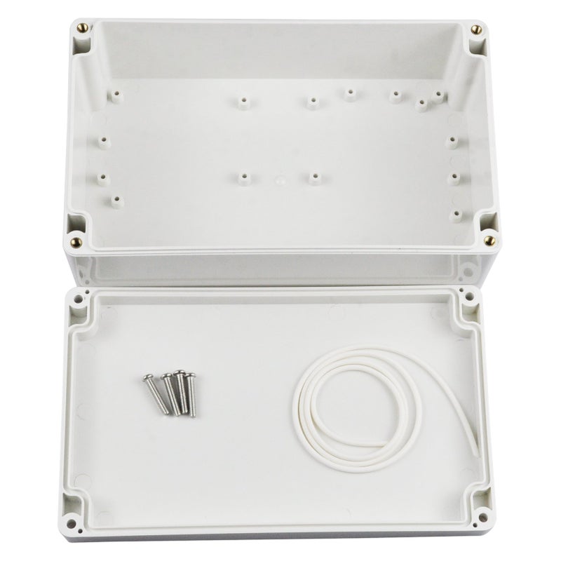 Pinfox Waterproof Electronic ABS Plastic Junction Project Box Enclosure 200mm by 120mm by 75mm (White) - Image 2